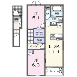 メゾンルミネ五個荘Ⅰの物件間取画像